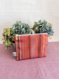Zipped Pouch - Red & Blue lines (Small)