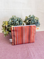 Zipped Pouch - Red & Blue lines (Small)