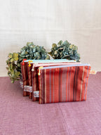 Zipped Pouch - Red & Blue lines (Small)