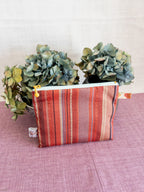 Zipped Pouch - Red & Blue lines (Small)