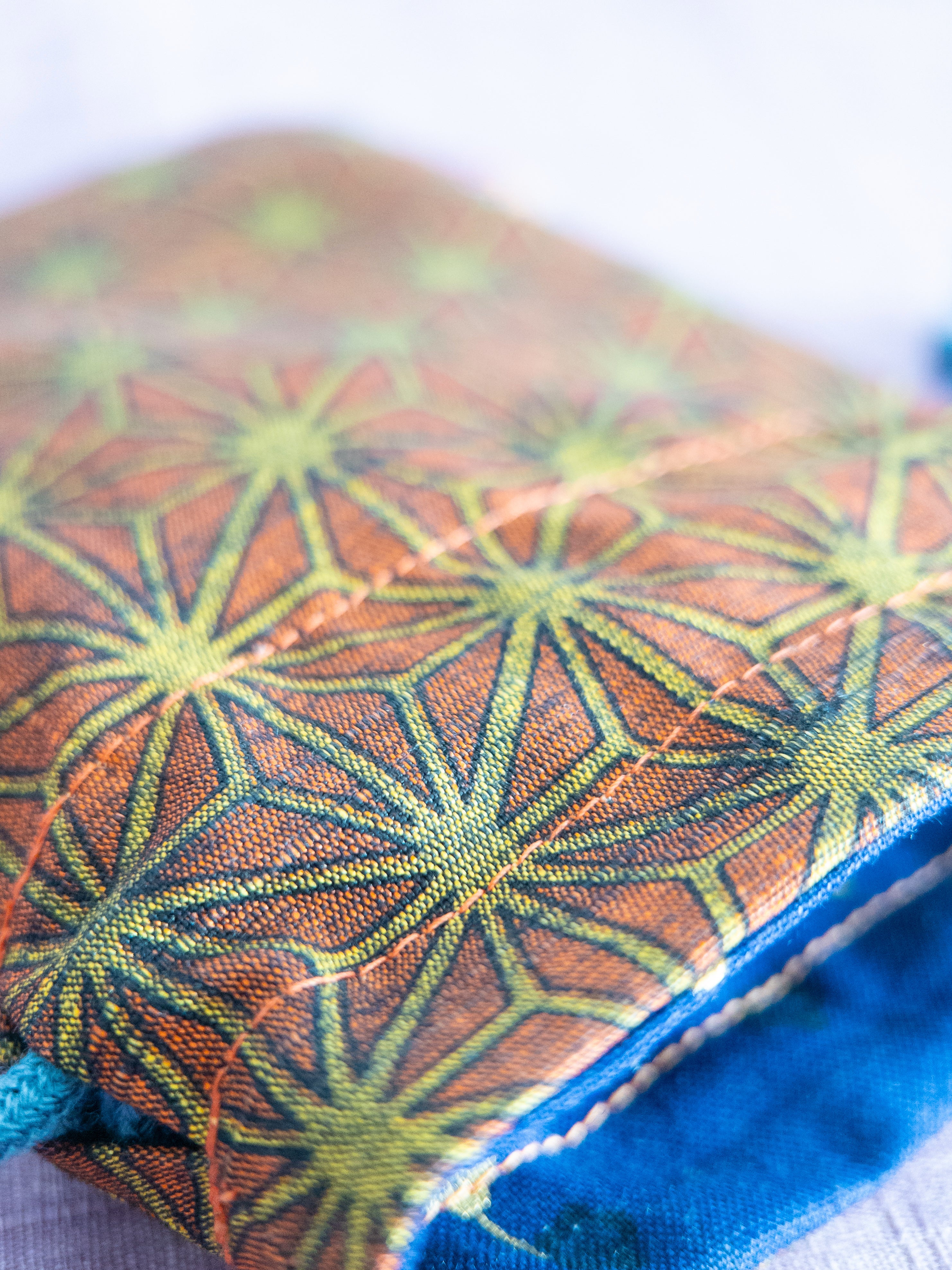 巾着ポーチ 麻の葉（小）