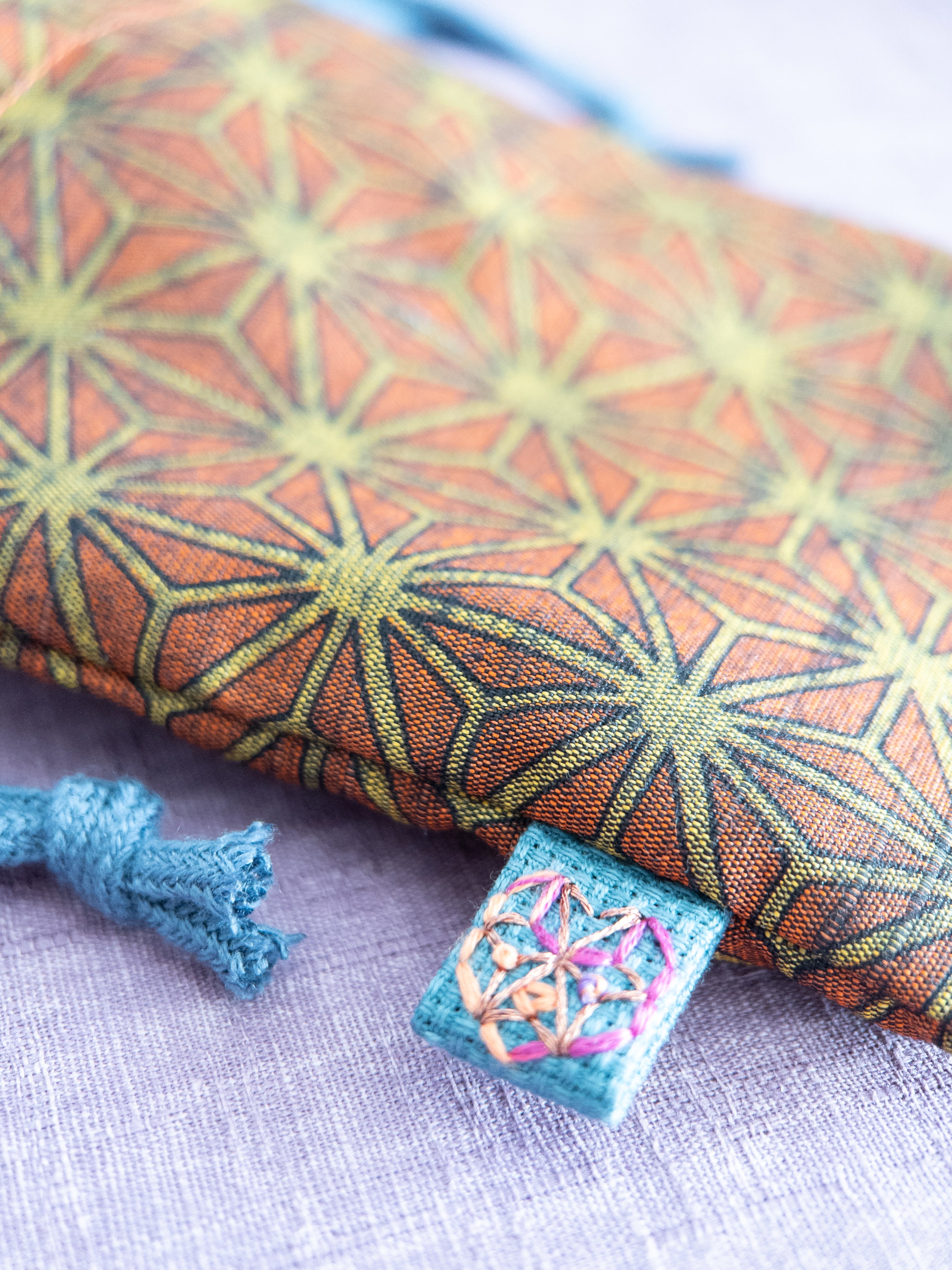 巾着ポーチ 麻の葉（小）