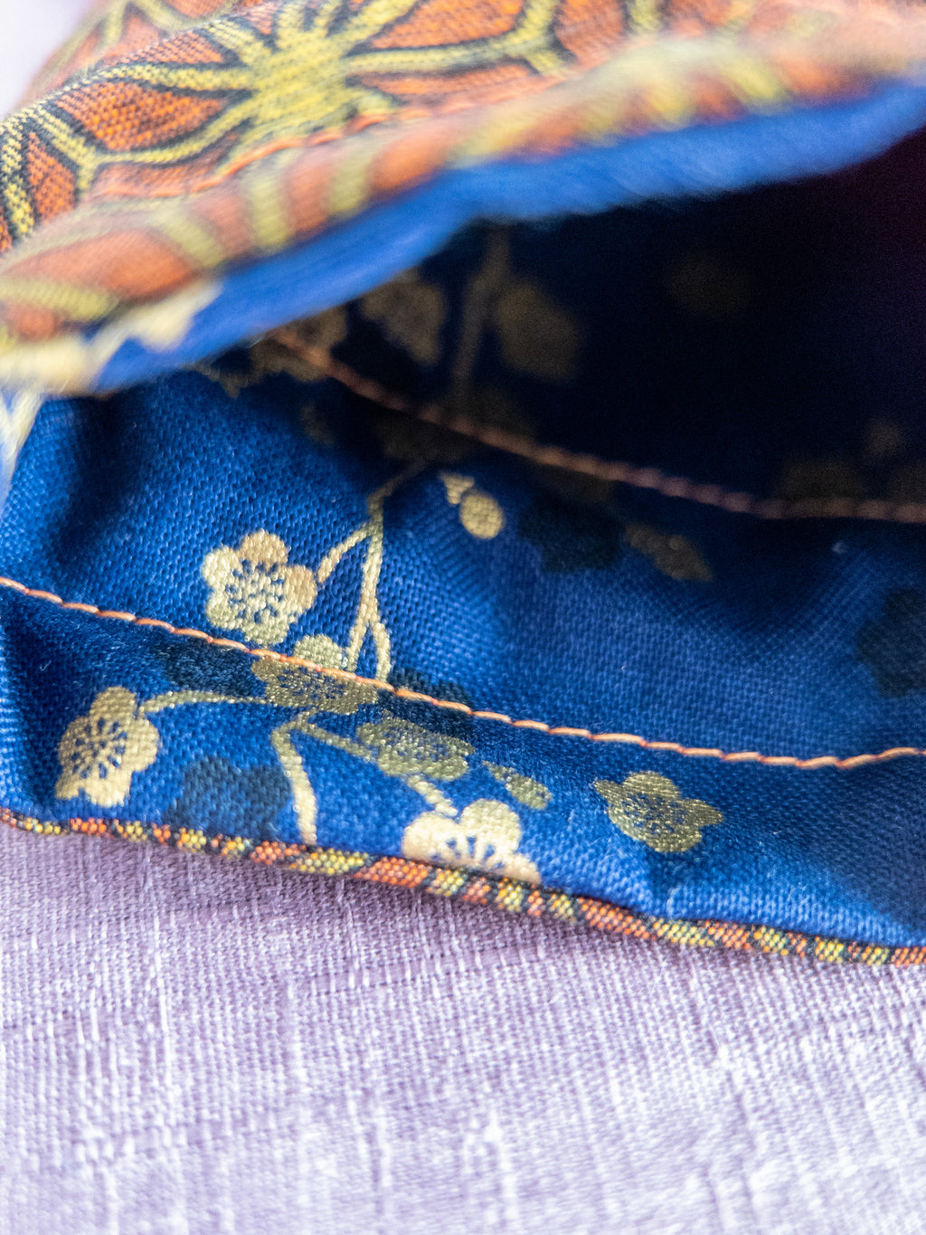 巾着ポーチ 麻の葉（小）