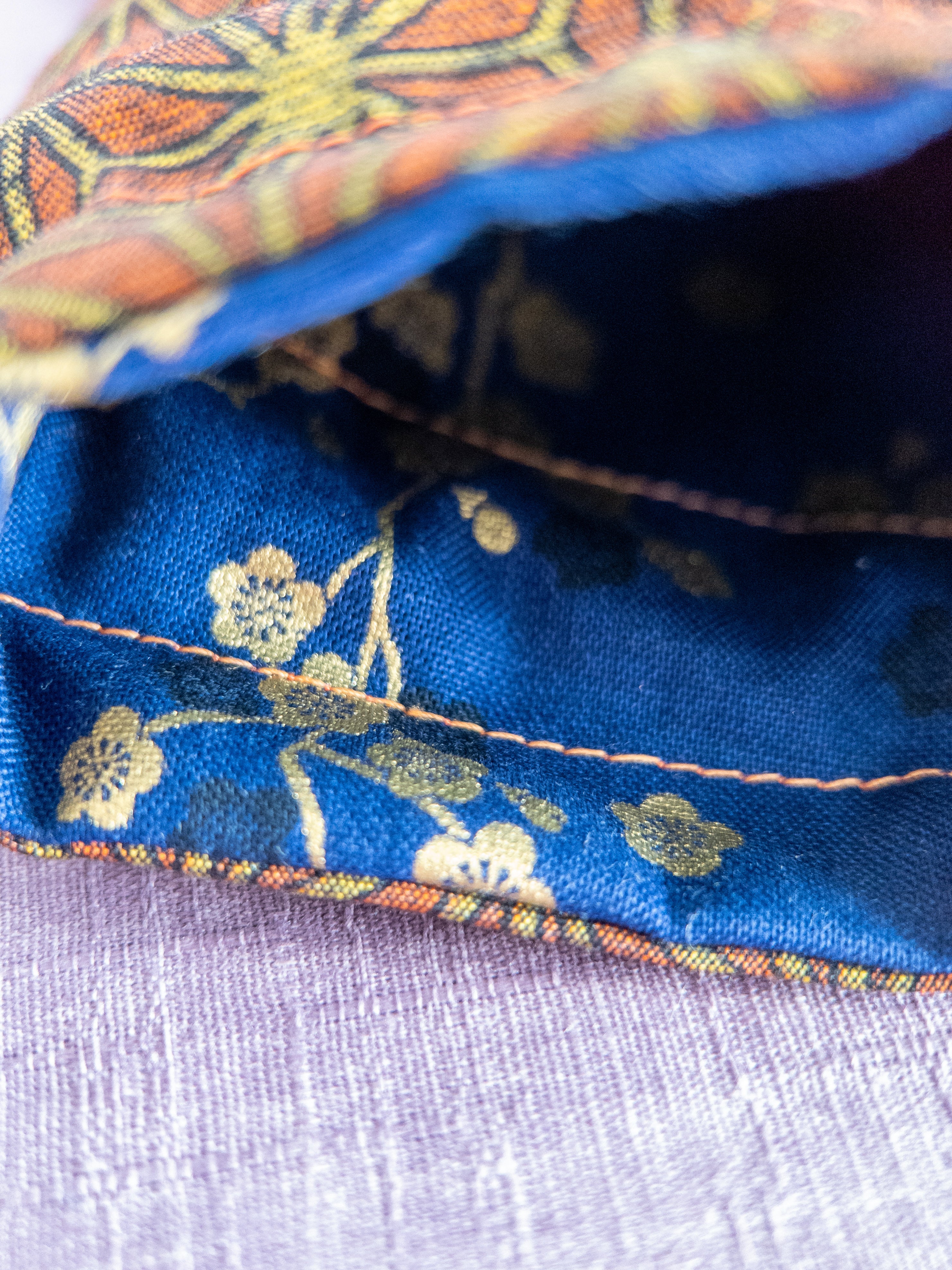 巾着ポーチ 麻の葉（小）