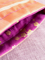Drawstring Pouch - Orange & Pink shimmers (Big)