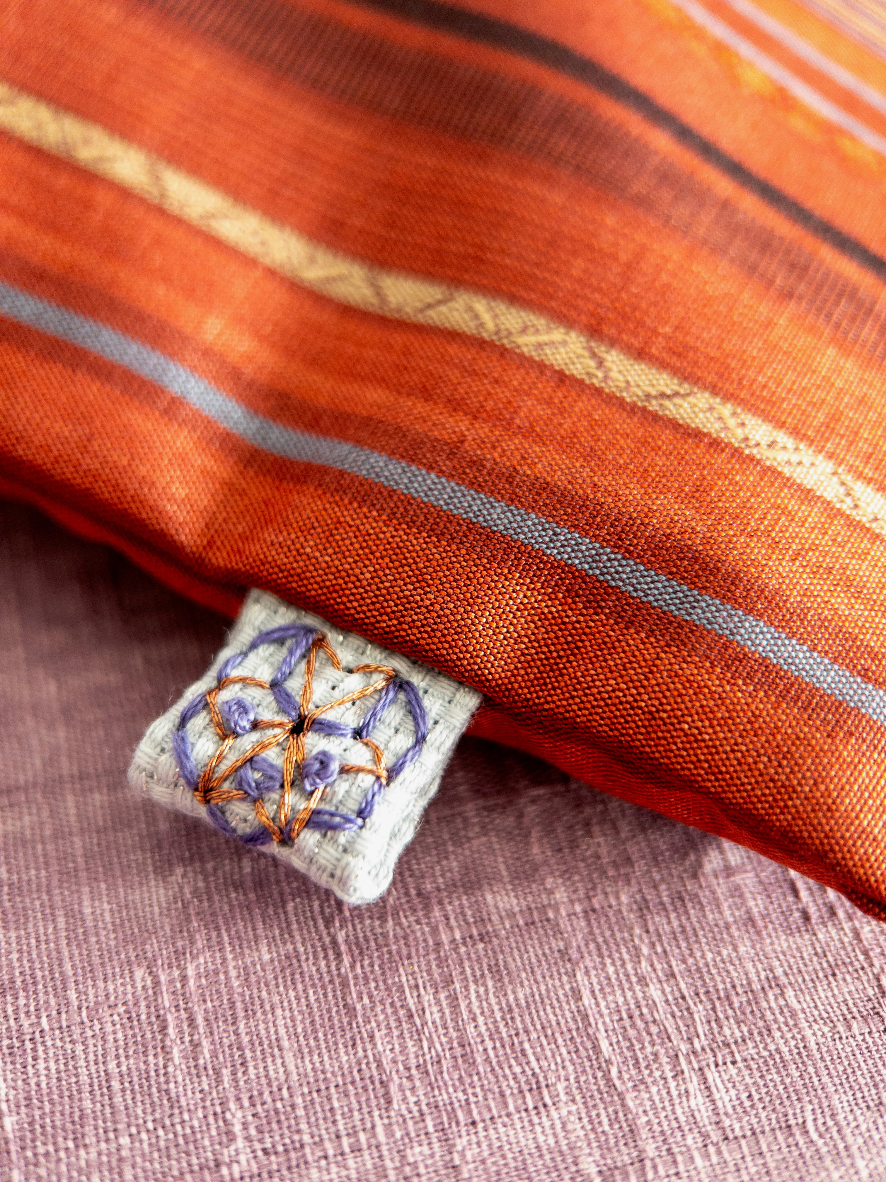 Zipped Pouch - Red & Blue lines (Small)