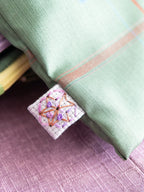 Zipped Pouch - Green & Red stripes (Small)