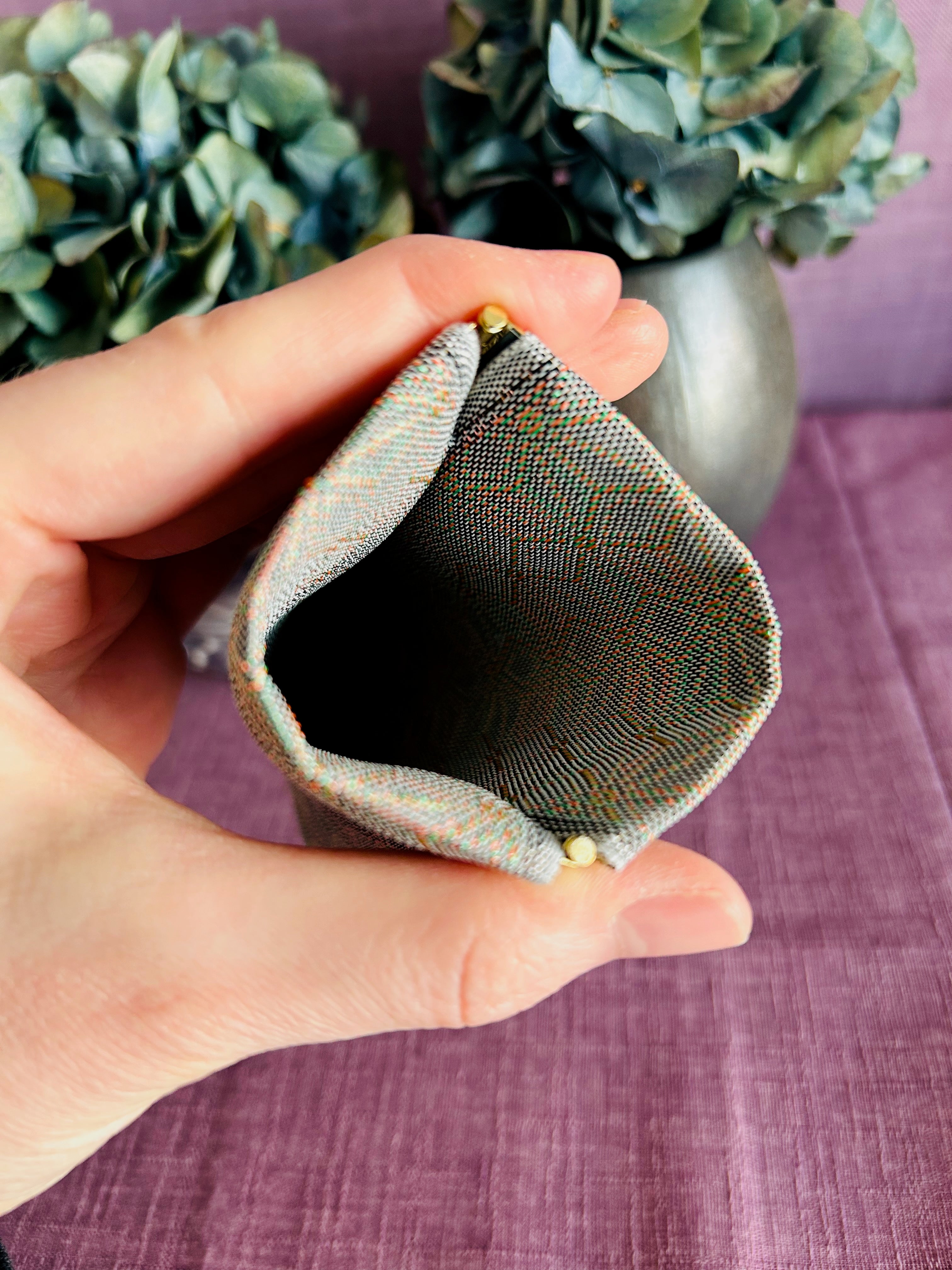 Spring clasp Pouch - Asanoha