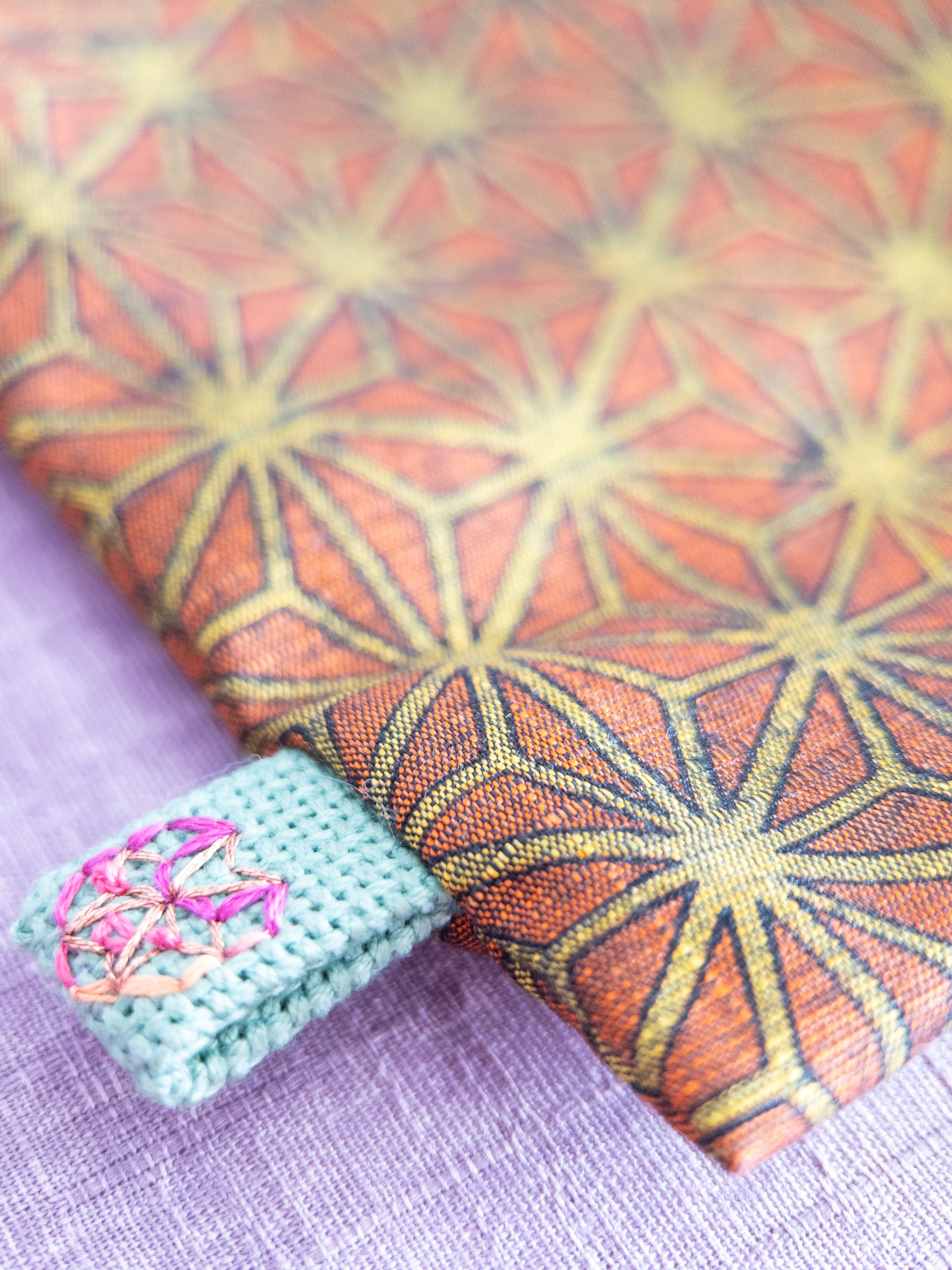 Pochette à cordons - Asanoha (Grand format)