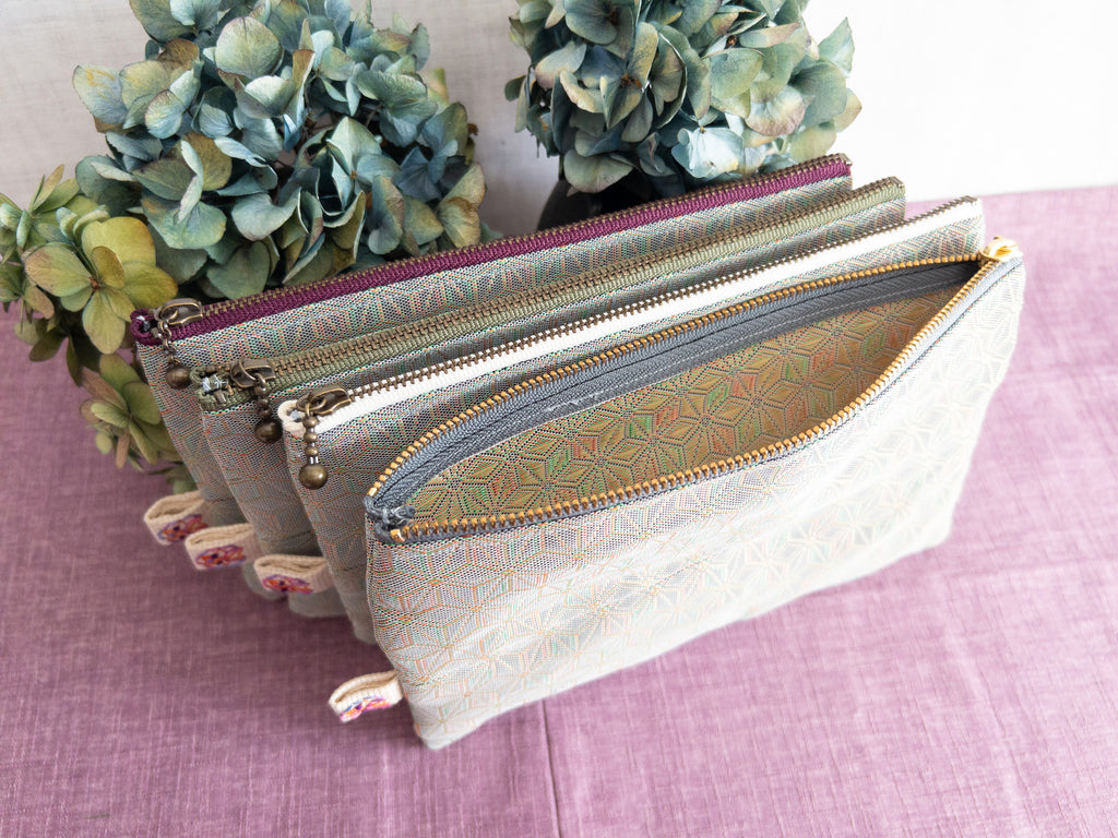 Zipped Pouch - Asanoha