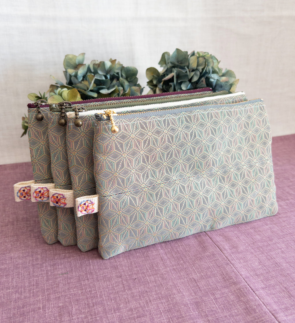Zipped Pouch - Asanoha