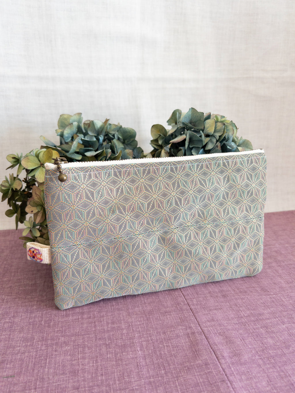 Zipped Pouch - Asanoha