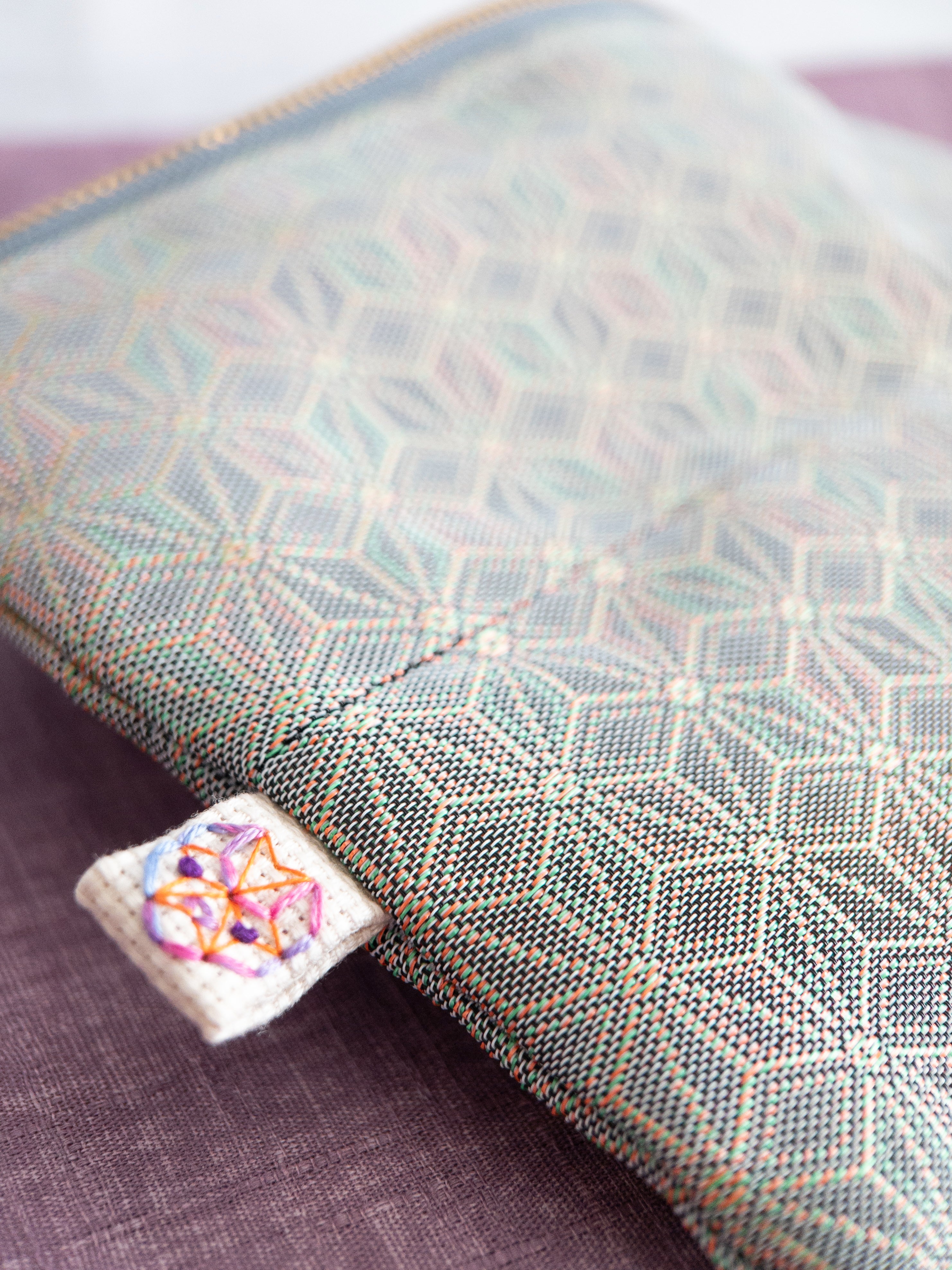 Zipped Pouch - Asanoha