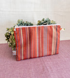 Zipped Pouch - Red & Blue lines (Big)